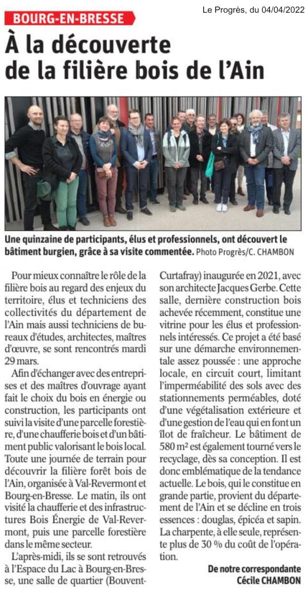 article Progrès 4 avril 2022